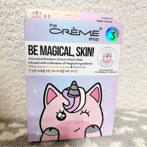 The Creme Shop - Be Magical, Skin!" Animated Unicorn Face Masks
